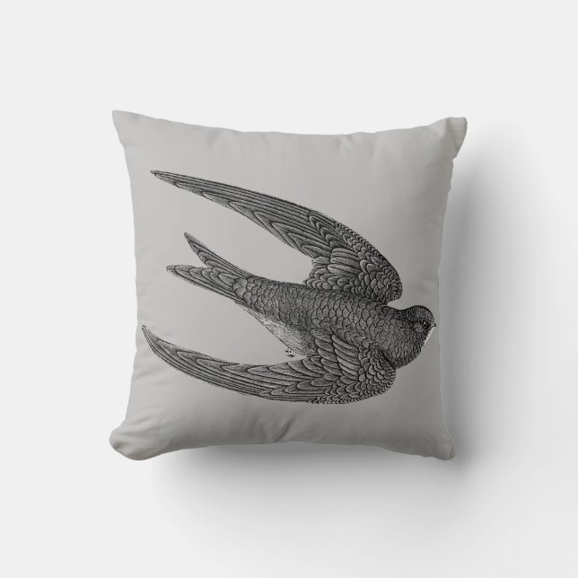 Swift Bird Throw Kissen (Vorderseite)