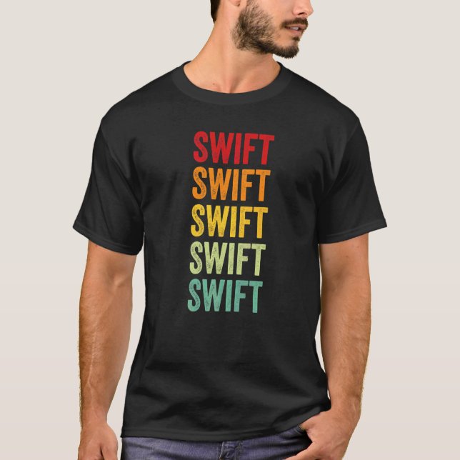 Swift County Minnesota Regenbogen Text T-Shirt (Vorderseite)