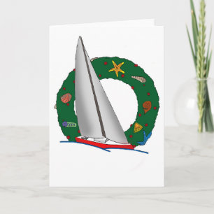SWIFT SAILBOAT WREATH FEIERTAGSKARTE