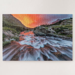 Swiftcurrent Falls Glacier-Nationalpark Montana Puzzle