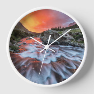 Swiftcurrent Falls Glacier-Nationalpark Montana Uhr