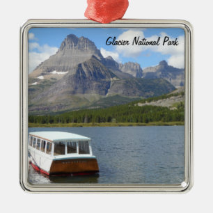 Swiftcurrent See - Glacier Nationalpark Silbernes Ornament