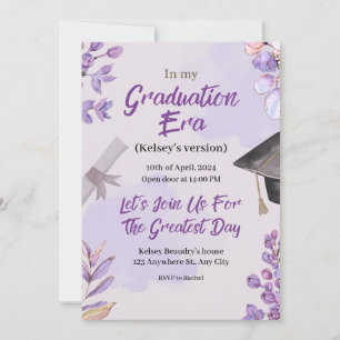 Swiftie thematisch in ihrem Zeitalter Abschluss Ei Einladung