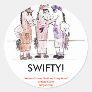 SWIFTY! , "Gutenachtgeschichte-Buch Mutter-Groces Runder Aufkleber