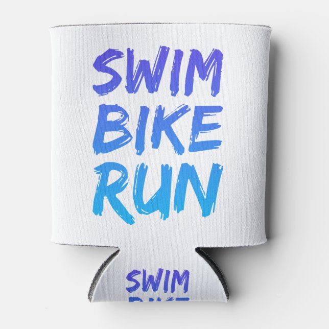 Swim Bike Lauf großartiges Design Dosenkühler (Vorderseite)
