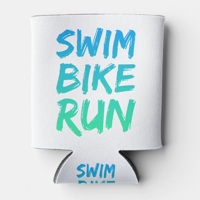 Swim Bike Lauf großartiges Design Dosenkühler (Vorderseite)
