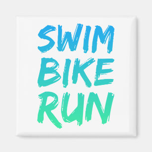Swim Bike Lauf großartiges Design Magnet