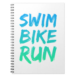 Swim Bike Lauf großartiges Design Notizblock
