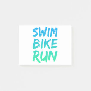 Swim Bike Lauf großartiges Design Post-it Klebezettel