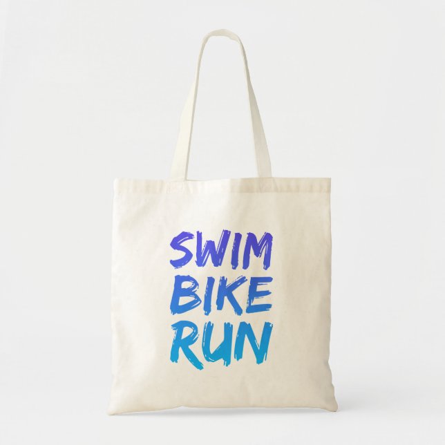 Swim Bike Lauf großartiges Design Tragetasche (Vorne)