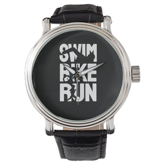 Swim Bike Run Armbanduhr (Vorderseite)