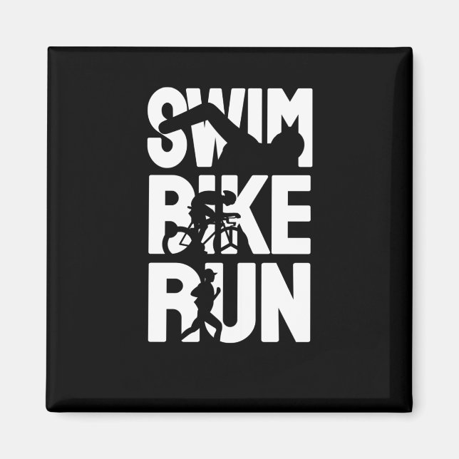 Swim Bike Run Magnet (Vorne)