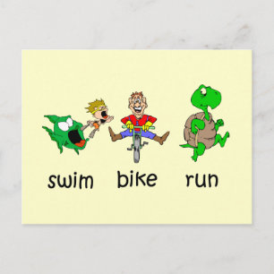 Swim Bike Run Postkarte