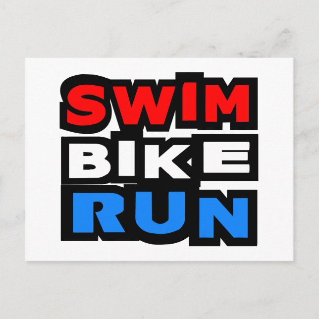 Swim Bike Run Postkarte (Vorderseite)