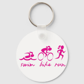 Swim Bike Run Tri Girl Schlüsselanhänger