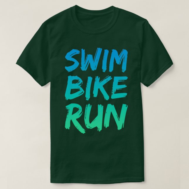 Swim Bike Run Triathlon cooles Design 3 T-Shirt (Design vorne)