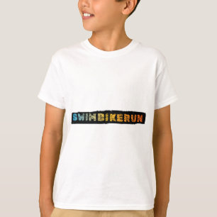 Swim Bike Run, Triathlon cooles Design T-Shirt