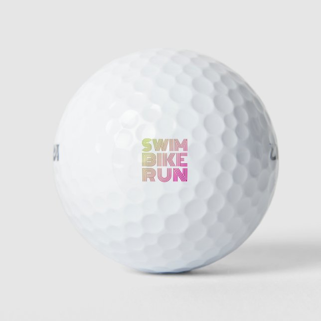 Swim Bike Run, Triathlon Golfball (Vorderseite)