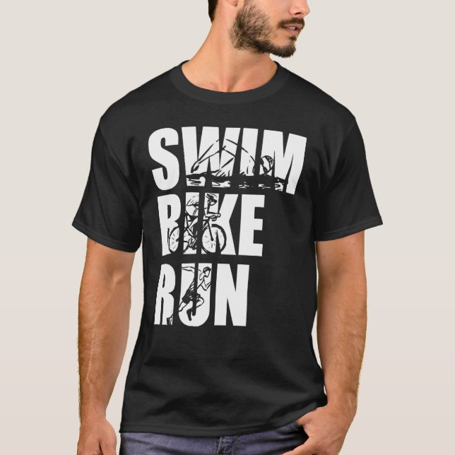 Swim Bike Run Triathlon Triathlete Athletics Men W T-Shirt (Vorderseite)