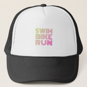 Swim Bike Run, Triathlon Truckerkappe