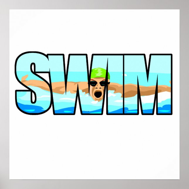 Swim Butterfly Poster (Vorne)