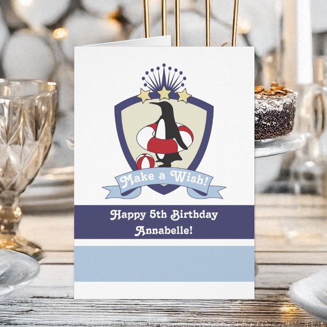 Swim Club Wappen Niedlich Pinguin Kindergeburtstag (Von Creator hochgeladen)