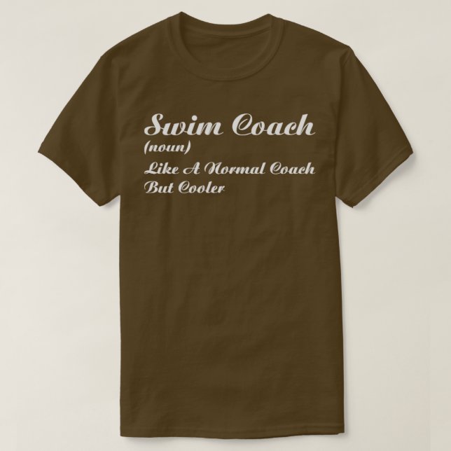 Swim Coach Funny Definition Trainer T-Shirt (Design vorne)