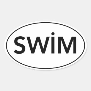 "SWIM" Euro Car Aufkleber