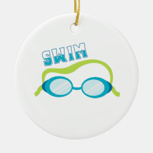 Swim Goggles Keramik Ornament