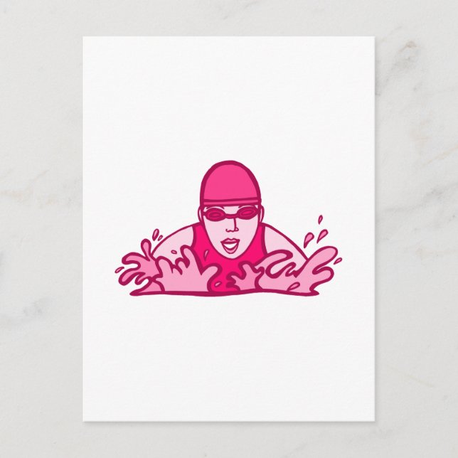 Swim Hard Postkarte (Vorderseite)