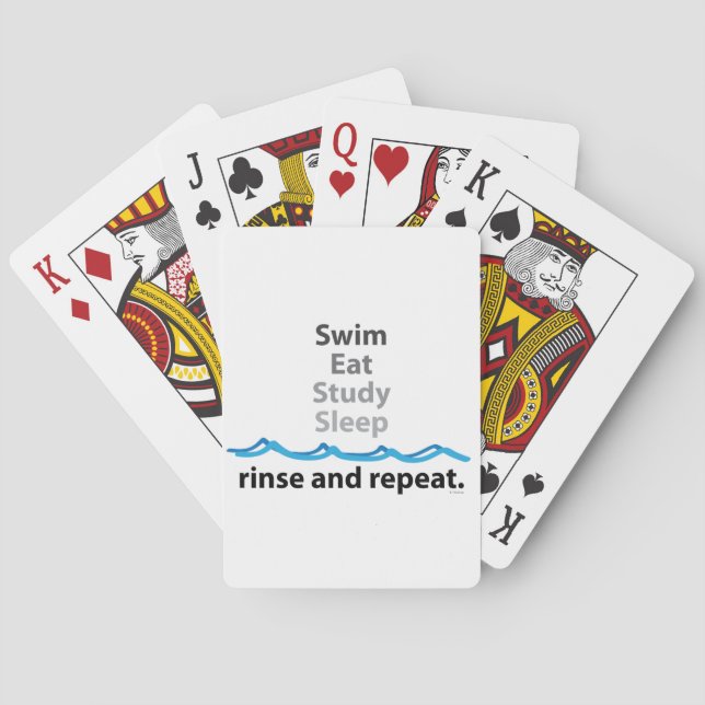 Swim isst Sleep Playing Cards Spielkarten (Rückseite)