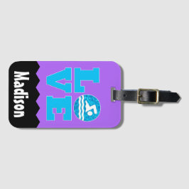 Swim LIEBE Individuelle Name & Color Swimmer Gepäckanhänger