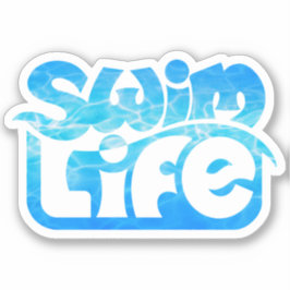 "Swim Life" - Coole Poolfarbe Aufkleber