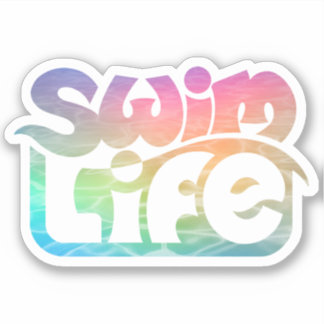 "Swim Life" Einhorn Bathwater Farbe Aufkleber