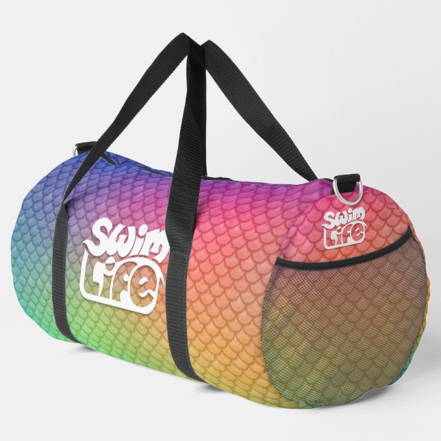 Swim Life Regenbogenwaage Große Duffle Bag (Rechte Ecke)