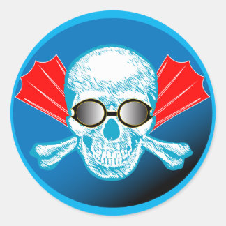 Swim Life Round Aufkleber