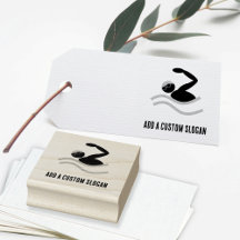 Swim-Logo - Benutzerdefinierter Text für Wasserspo