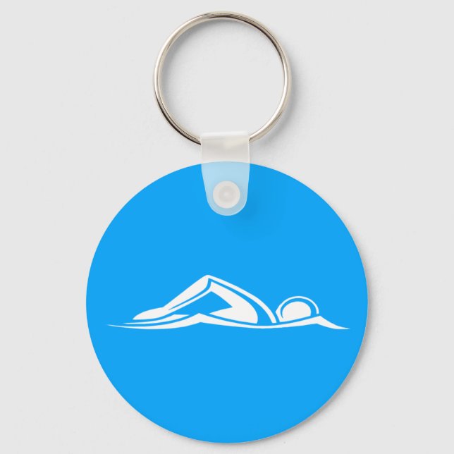 Swim Logo Schlüsselanhänger Blau (Vorderseite)
