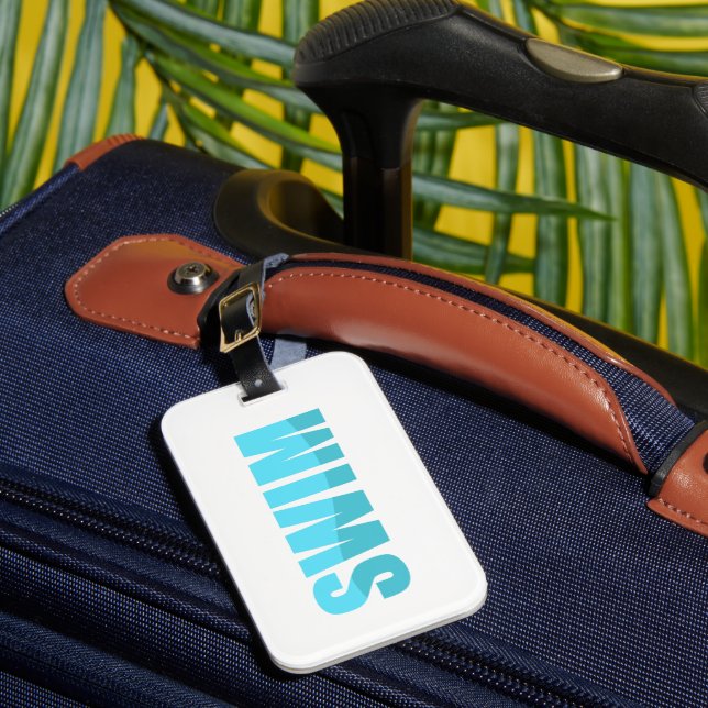 Swim Luggage Tag Gepäckanhänger (Vorderseite Insitu 1)