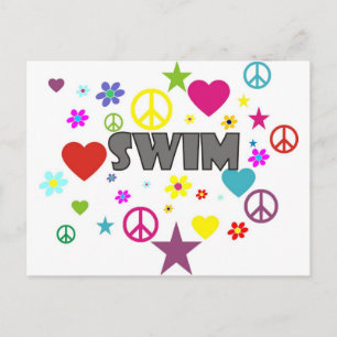 Swim Mixed Graphics Postkarte