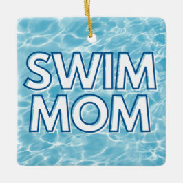 Swim Mom Christmas Ornament