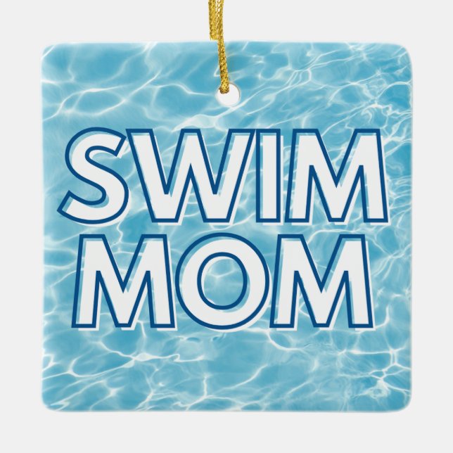 Swim Mom Christmas Ornament (Vorderseite)