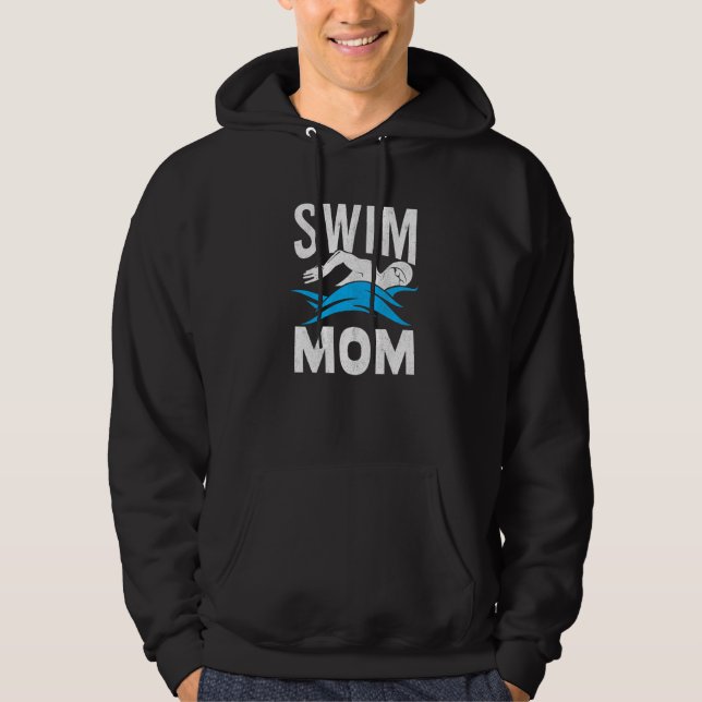 Swim Mom Swimming Women Mother Swimmer Hoodie (Vorderseite)