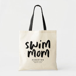Swim Mom trendiger schwarzer Typ personalisiert To Tragetasche