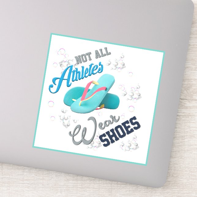 SWIM - "Nicht alle Athleten tragen Schuhe schwimme Aufkleber (Detail)