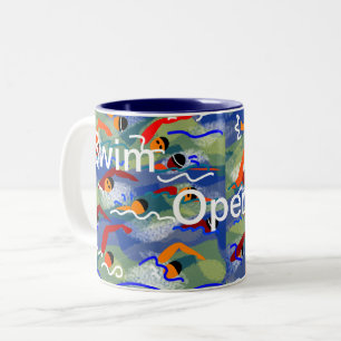 Swim-offenes Wasser-Tasse Zweifarbige Tasse