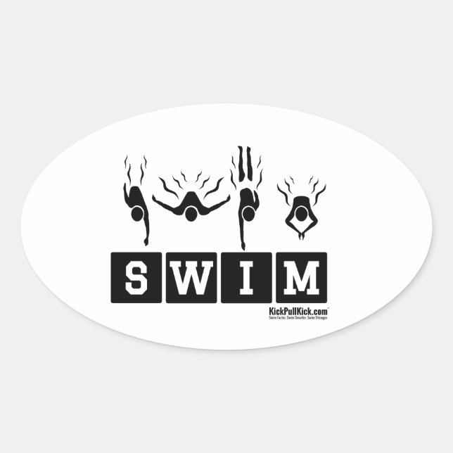 SWIM Oval Decal Ovaler Aufkleber (Vorderseite)