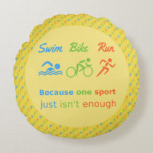 Swim-Rad laufen gemustert Triathlon gelb