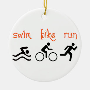 Swim-Radlauf Keramik Ornament