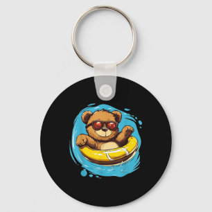 Swim Ring Teddy Bären Kostüm für Schwimmbadliebhab Schlüsselanhänger